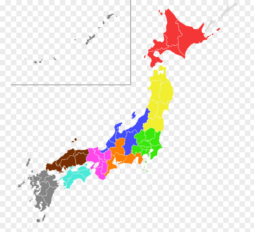 Japan Prefectures Of Map Japanese Archipelago PNG