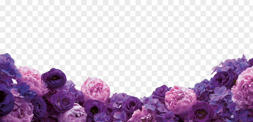 Purple Flowers Floral Design Cut Wallpaper PNG