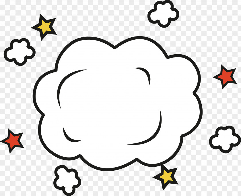 White Cloud Explosion Sticker Icon PNG