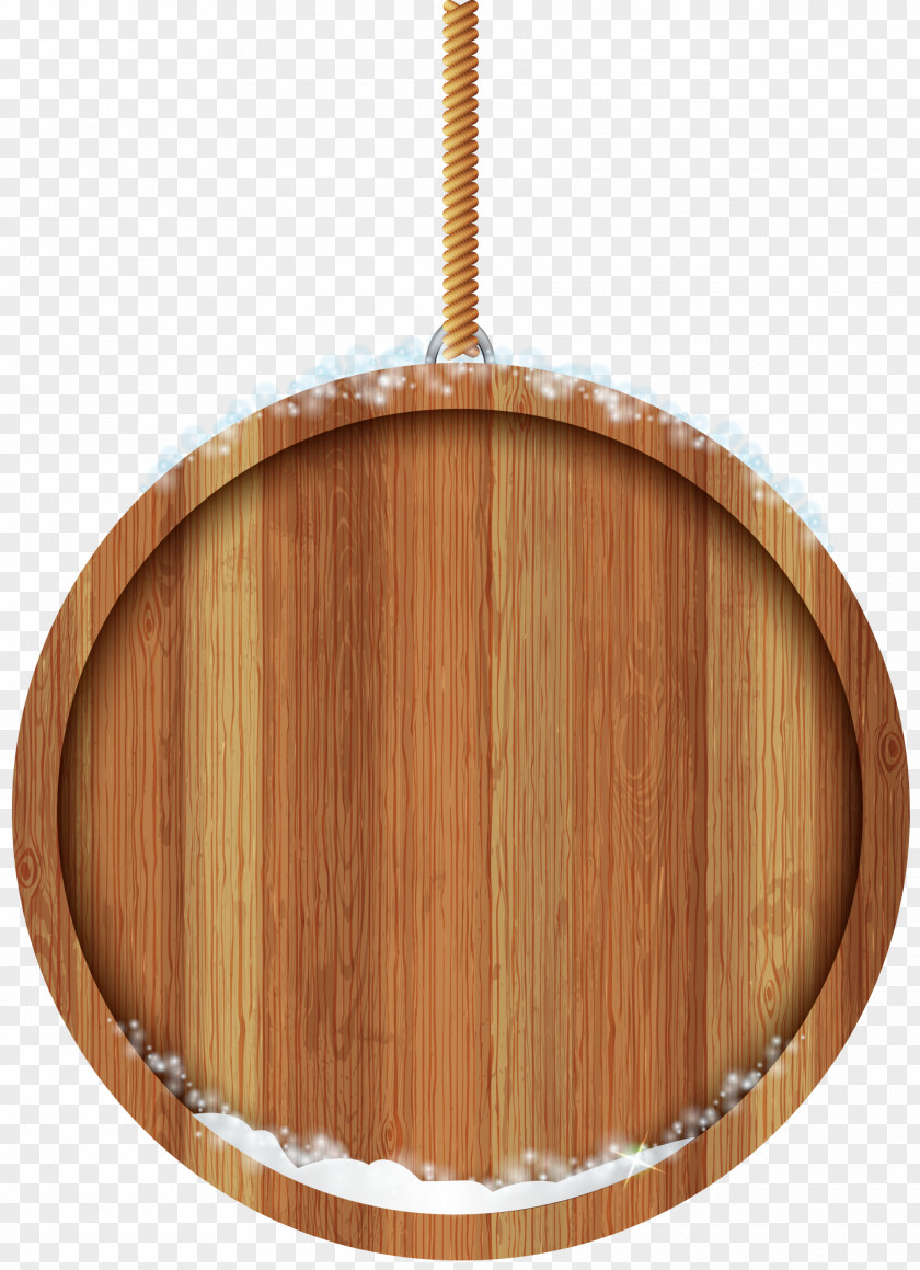 Brown Wooden Circle Disk PNG