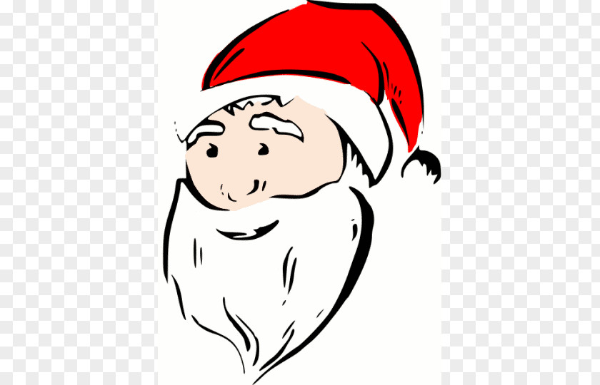 Images Of Father Christmas Santa Claus Cartoon Face Clip Art PNG