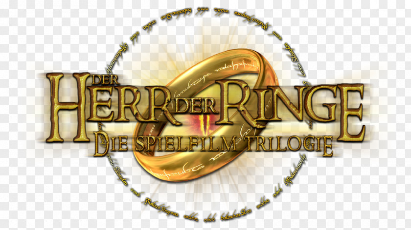 Lord Of The Rings Symbol Logo Font Gold Image PNG