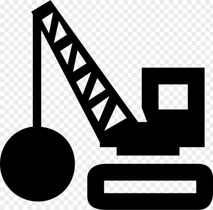 CONSTRUCTION ICON Demolition Wrecking Ball Construction Recycling Heavy Machinery PNG