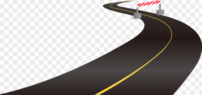 Vector Painted Winding Road Euclidean PNG