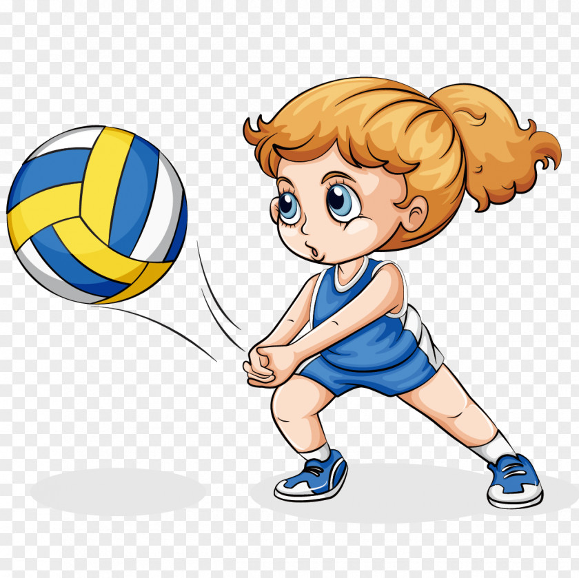 Volleyball Play Girl PNG , girl playing volleyball illustration clipart PNG