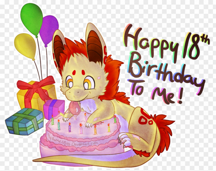 Cake Birthday Cartoon Character PNG