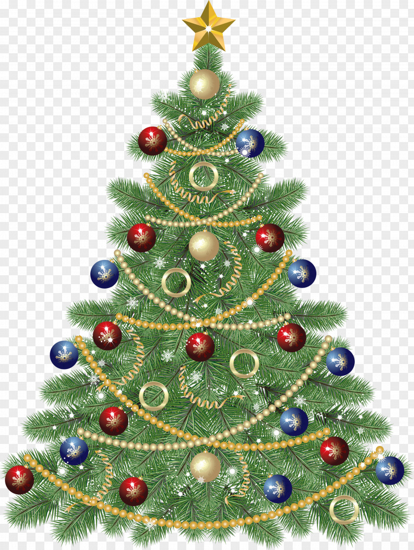 Large Transparent Christmas Tree With Star Clipart Day Clip Art PNG