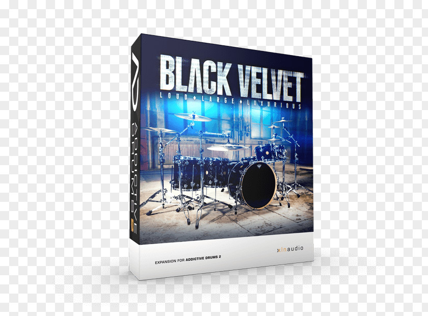 Velvet Box Drums Black Software Synthesizer EZdrummer Musical Instruments PNG