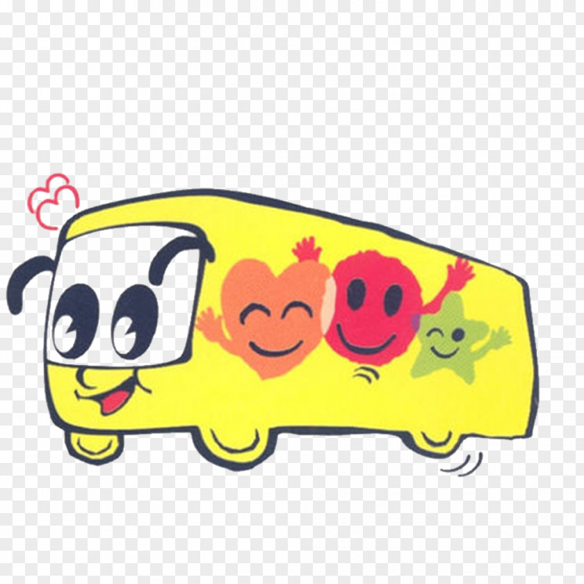 Lovely Bus Luquan District Public Transport Cartoon PNG