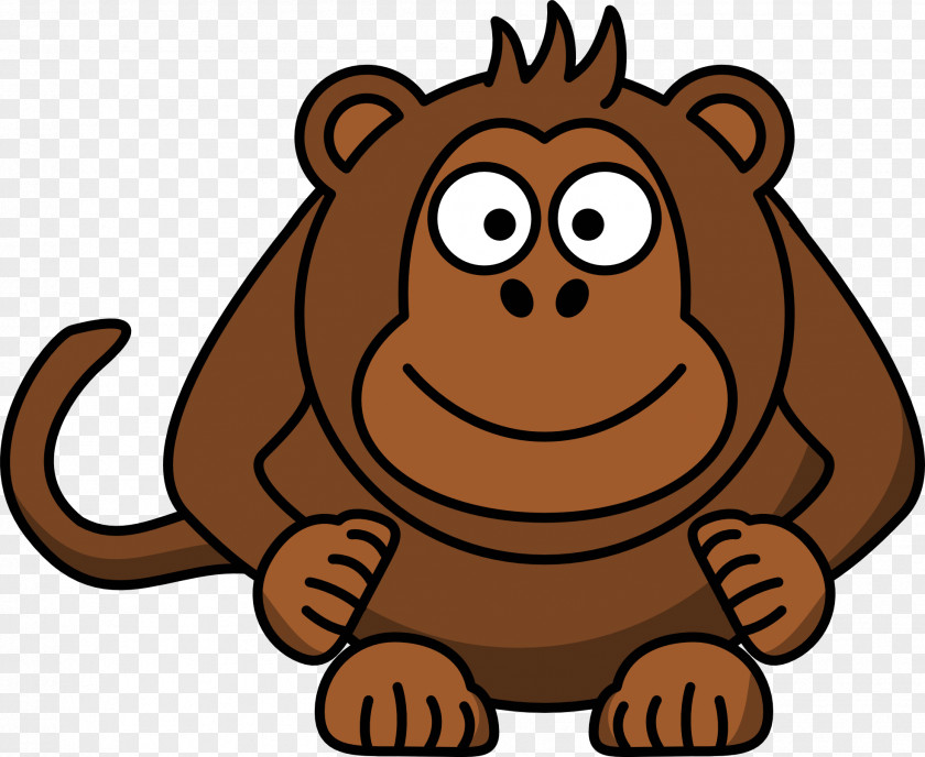 Cartoon Monkey Chimpanzee Clip Art PNG