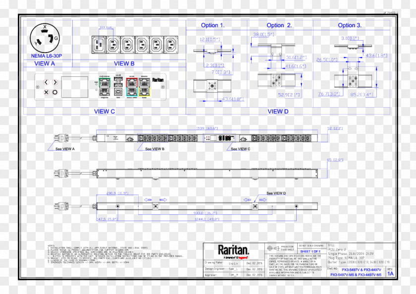 Cat5 Power Distribution Unit Datasheet Raritan Inc. NEMA Connector 19-inch Rack PNG