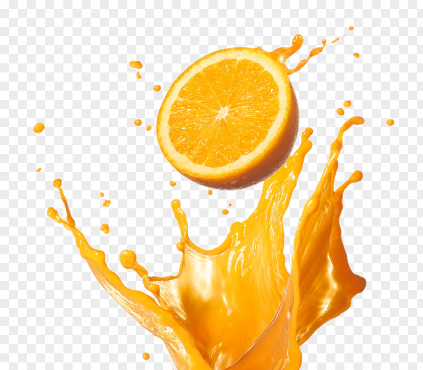 Splash Of Orange Juice Drink Tangerine PNG