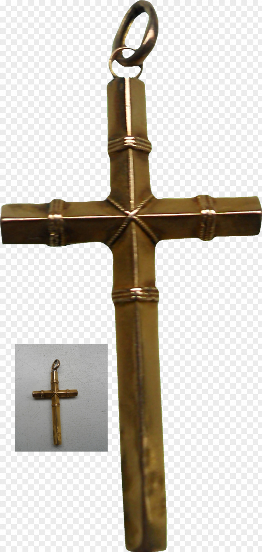 Brass Crucifix 01504 PNG