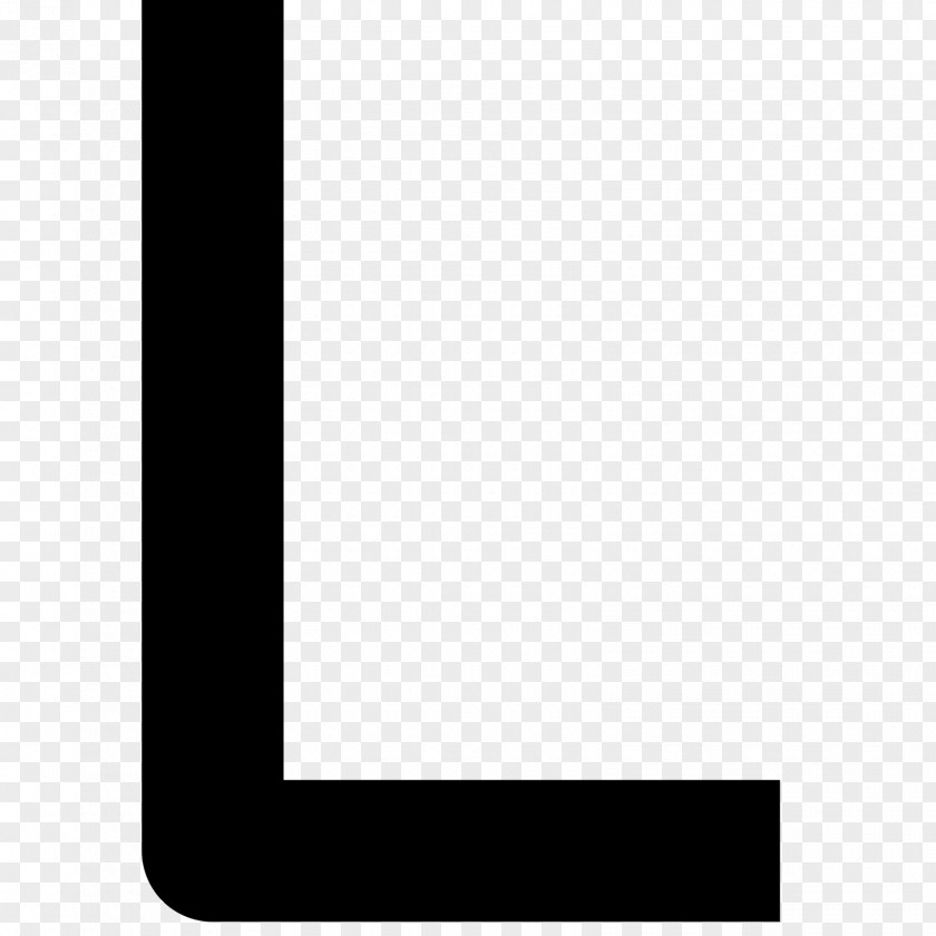 L Letter Alphabet Stencil PNG