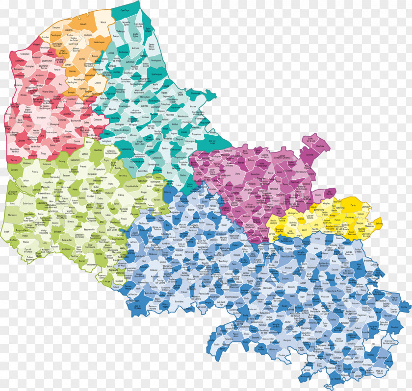 Map Calais Béthune Dourges Ostricourt PNG