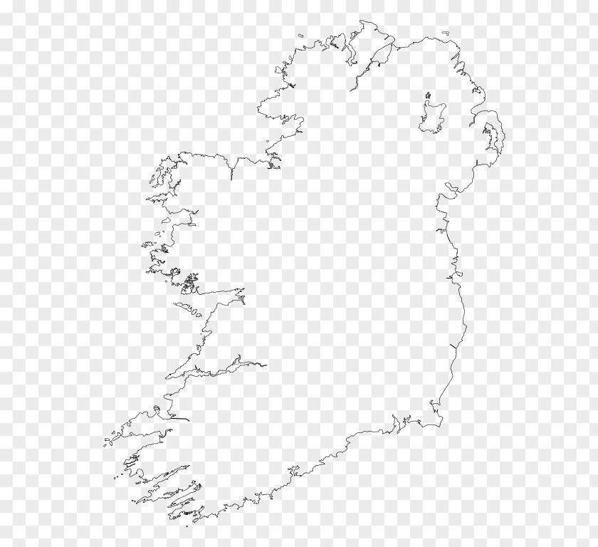 Map Outline Of The Republic Ireland History PNG