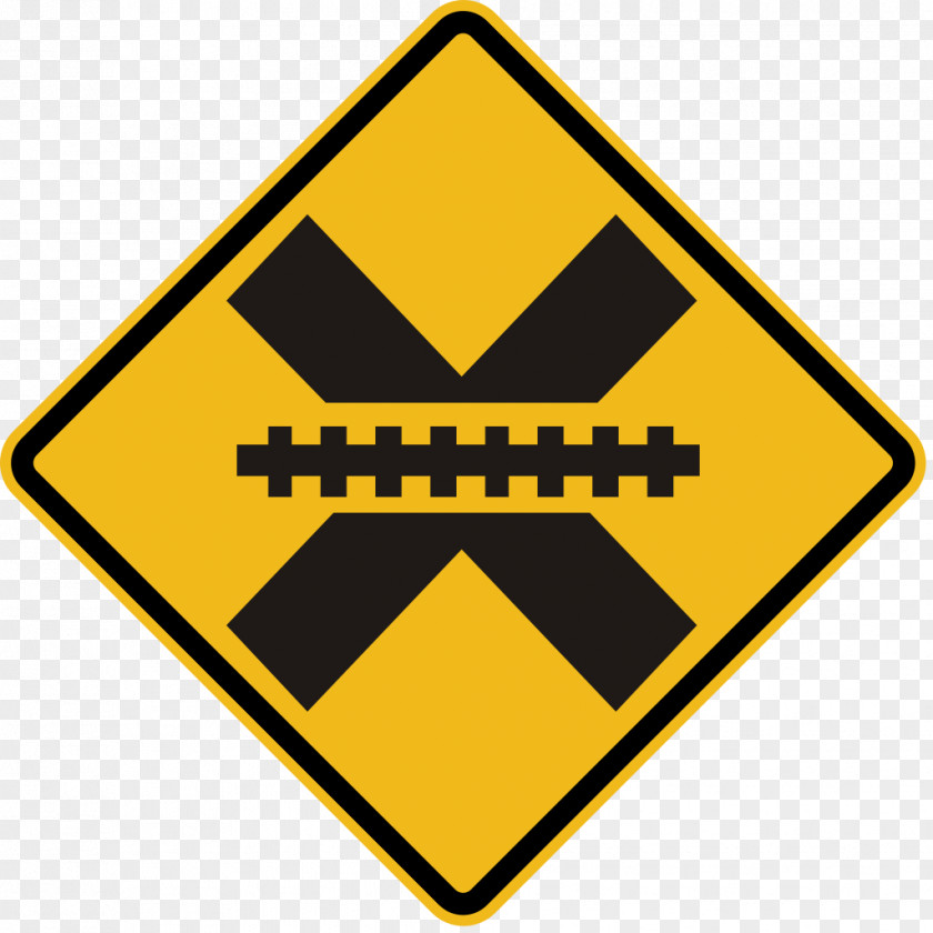 Road Level Crossing Rail Transport Crossbuck Sign PNG