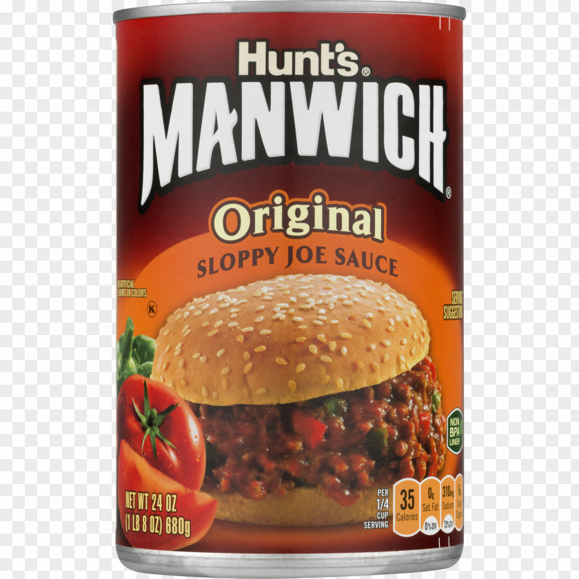 Sloppy Joe Hamburger Manwich Hunt's Sauce PNG