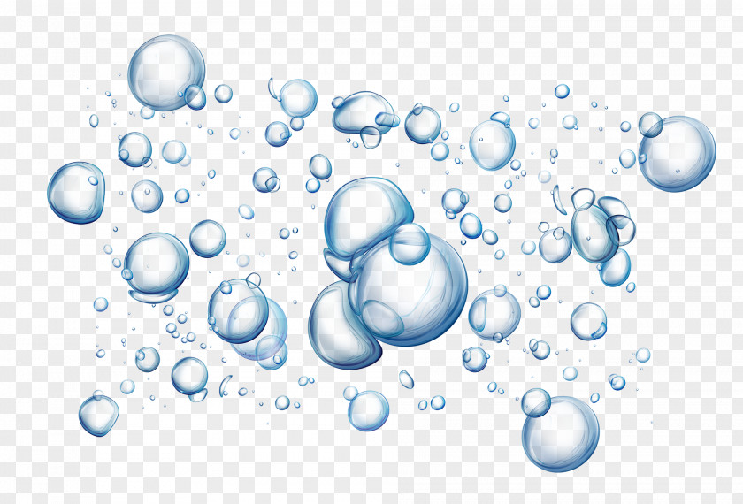 Fine Water Droplets Bubble Drop Poster Blue Moisturizer PNG