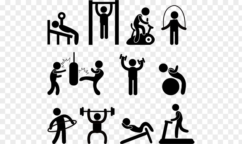 Fitness Villain Icon Physical Exercise Centre Equipment PNG
