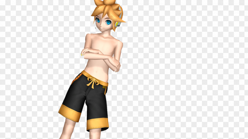 Hatsune Miku Kagamine Rin/Len Swimsuit MikuMikuDance Kaito PNG