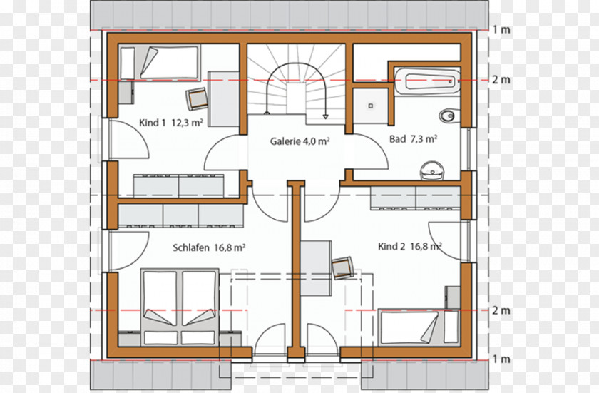 House Floor Plan Wall Dormer Gable Roof Bay Window PNG