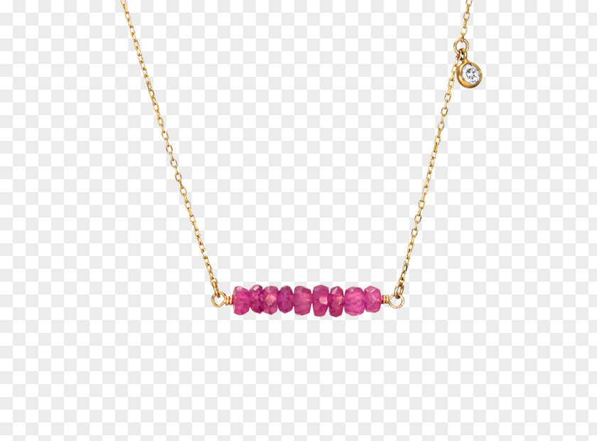 Necklace Gemstone Bead Magenta Body Jewellery PNG