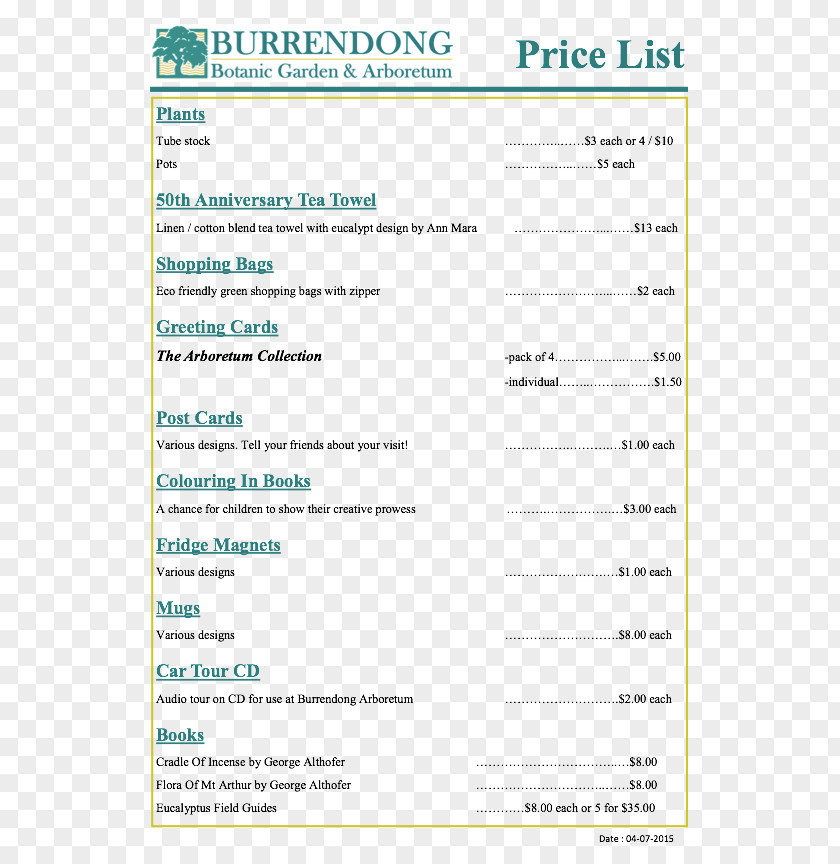 Price List Web Page Microsoft Excel Information Template PNG