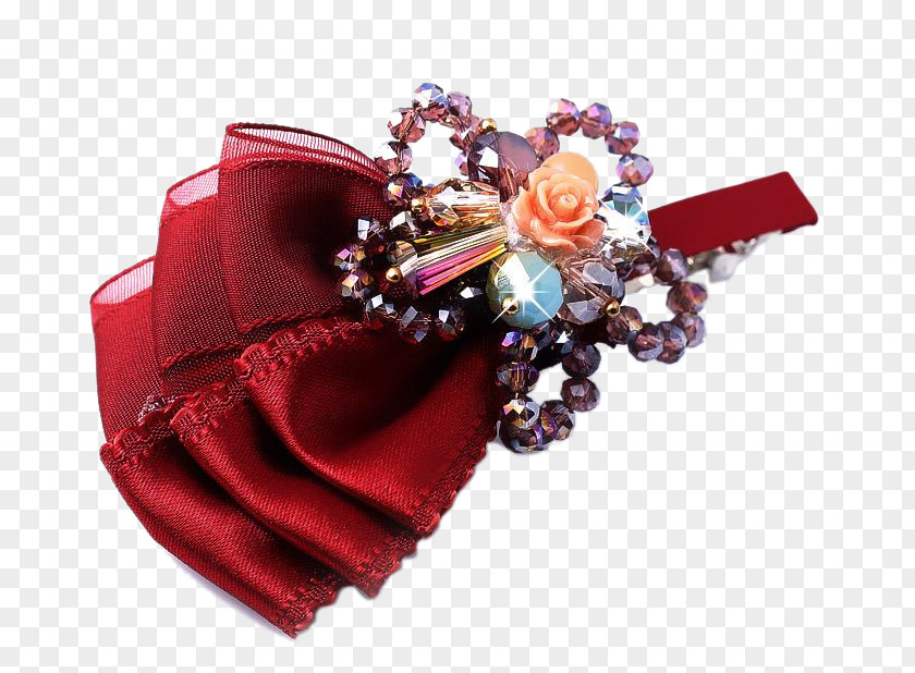 Retro Fashion Big Red Flower Hairpin Hair Accessories Barrette PNG