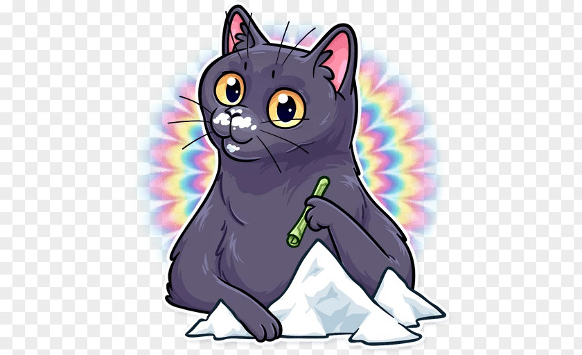 Salem Streamer Sticker Whiskers Domestic Short-haired Cat PNG