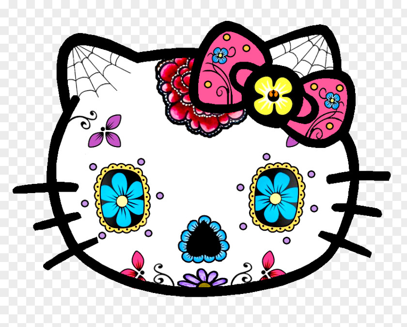 Skull Calavera Hello Kitty Day Of The Dead PNG