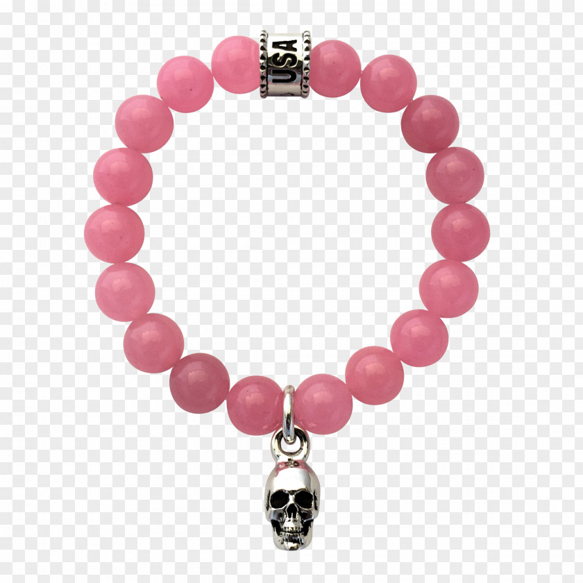 Skull Roses Charm Bracelet Jewellery Sunstone Onyx PNG