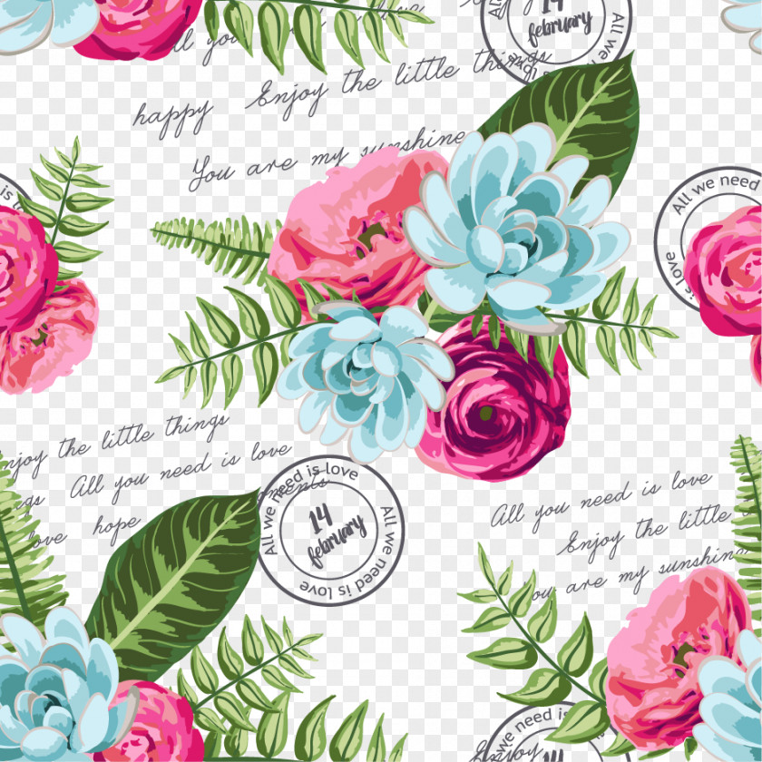 Creative Floral Design Paint Pattern PNG