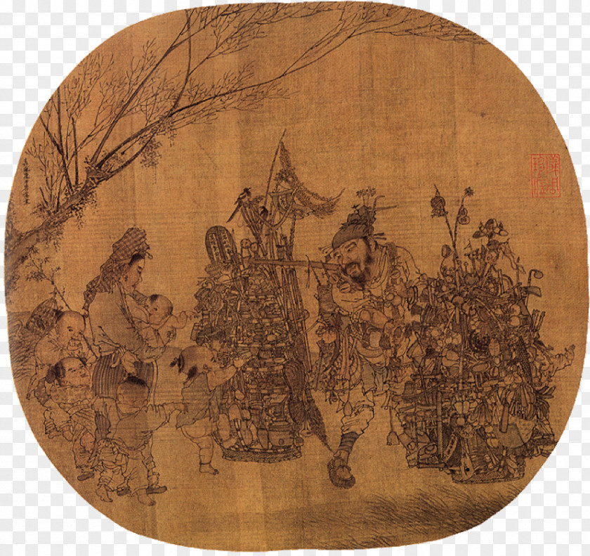 Painting Song Dynasty Peddler Chinese Painter PNG