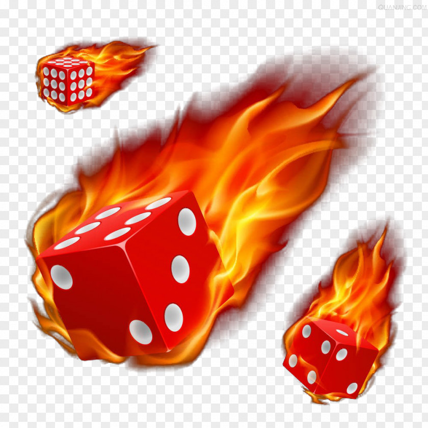 Red Flame Dice Fire Stock Photography Illustration PNG