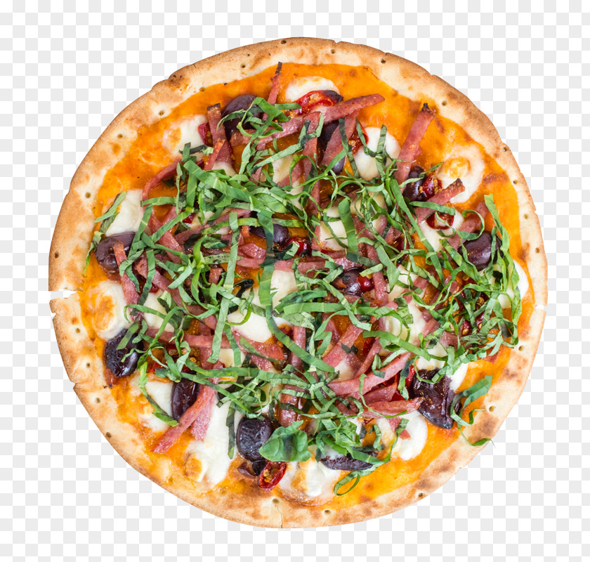 Salami Pizza California-style Sicilian Vegetarian Cuisine Food PNG