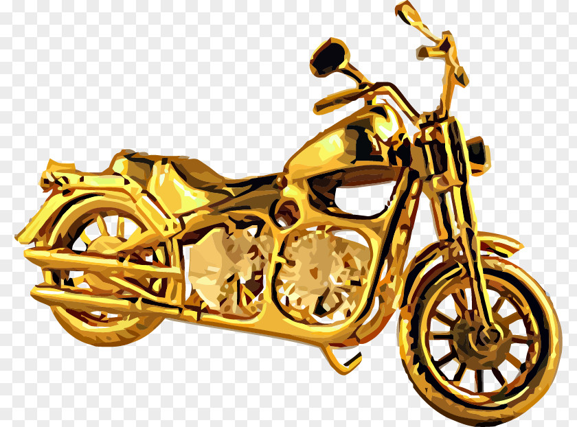 Vector Gold Motorcycle Pulso Illustration PNG
