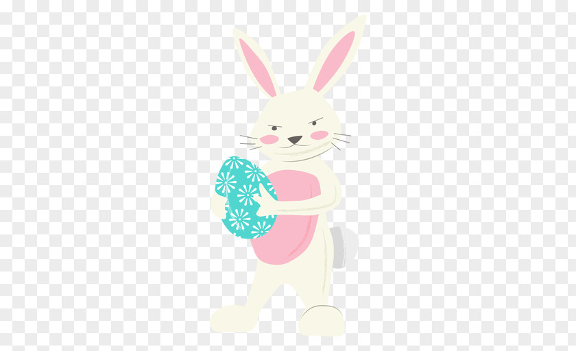 A Little Rabbit With Colored Eggs Easter Bunny Egg PNG
