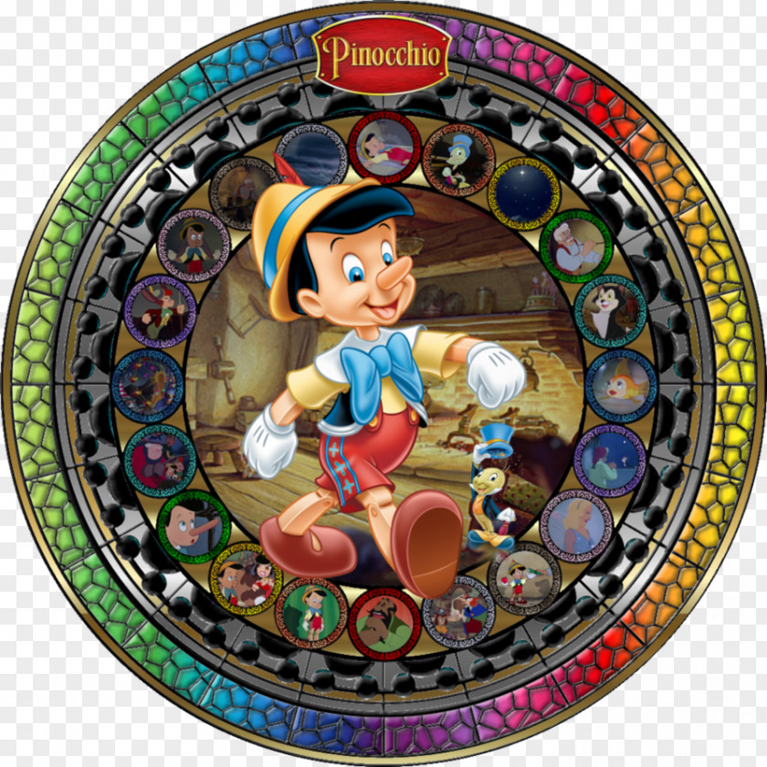 Pinocchio Stained Glass Belle Window The Walt Disney Company Anna PNG