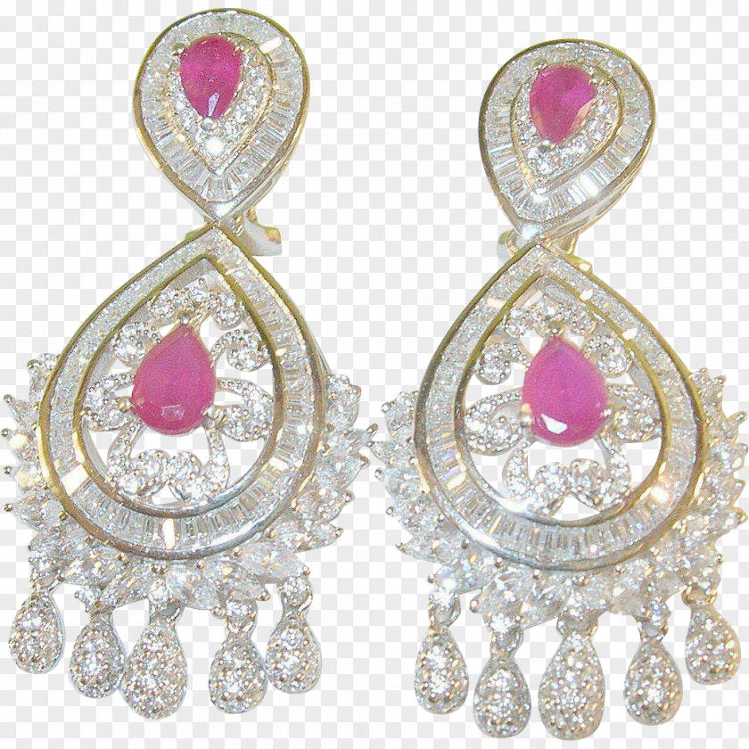 Ruby Earring Body Jewellery Diamond PNG