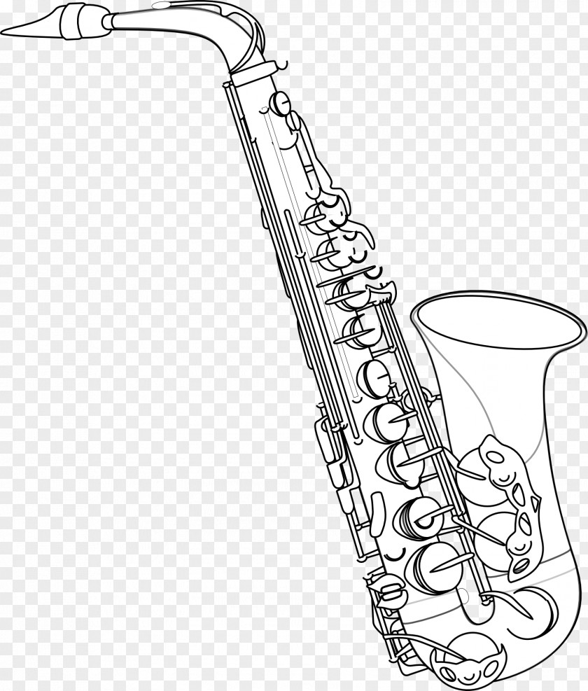 Saxophone Alto Drawing Baritone Musical Instruments PNG