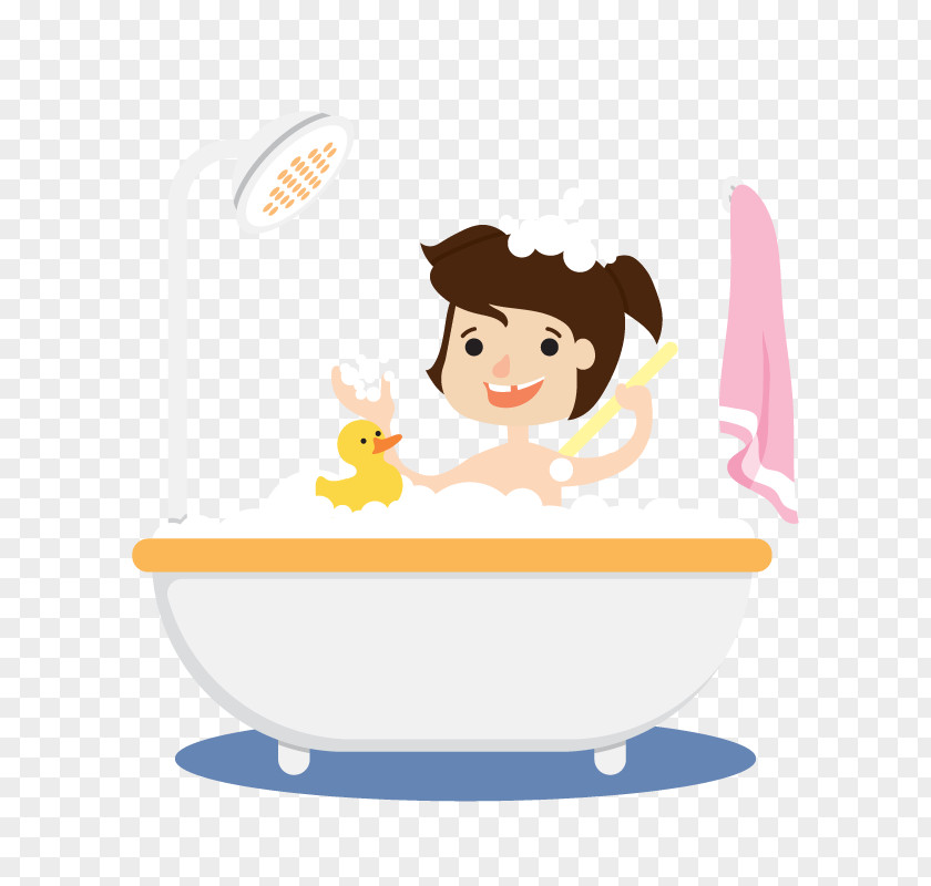 Vector In The Bath Bathing Bathtub Bubble PNG