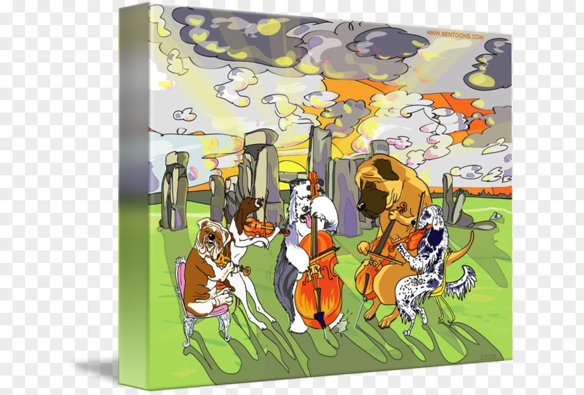 Horse Gallery Wrap Cartoon Canvas PNG