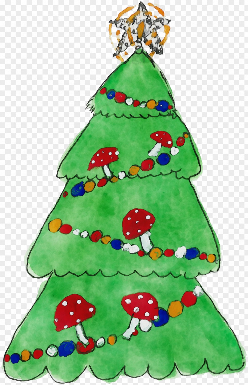 Plant Evergreen Watercolor Christmas Tree PNG