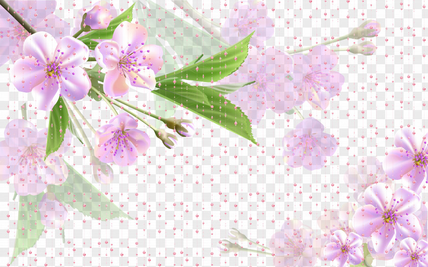 Pink Fantasy Flowers Background Flower PNG