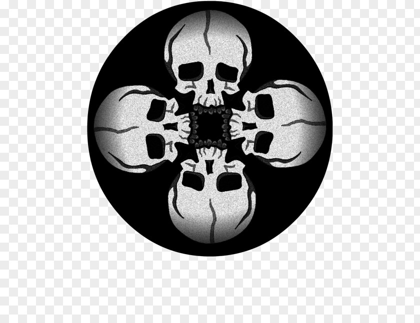 Skull Symbol White PNG