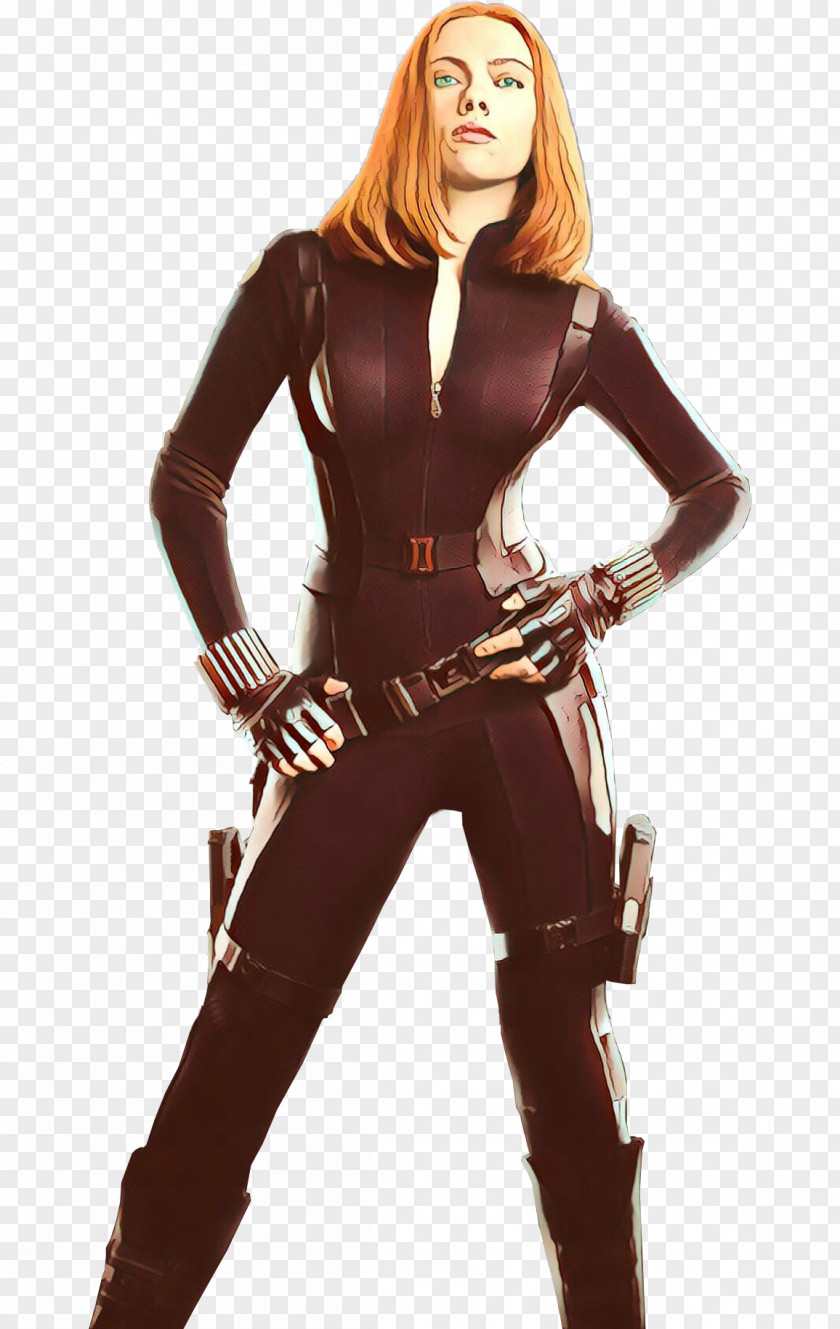 Superhero Black Widow PNG