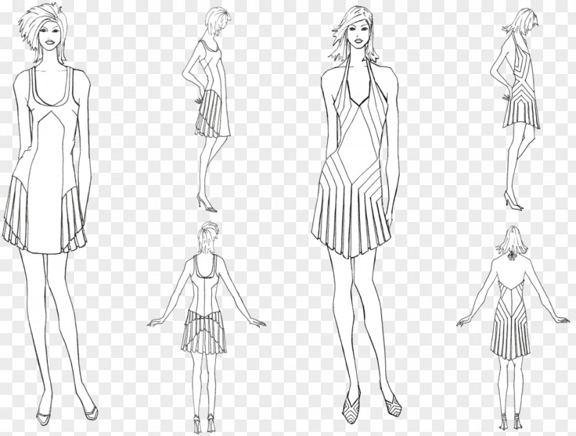 Dress Drawing Fashion Pattern PNG