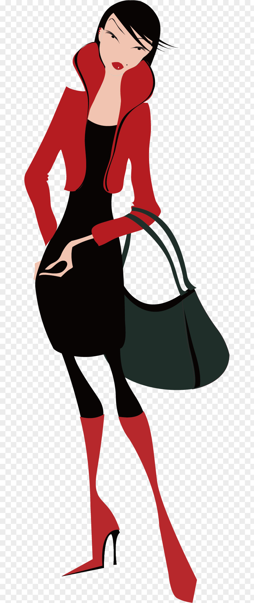 Take Pictures Of The Model Fashion Cartoon Illustration PNG