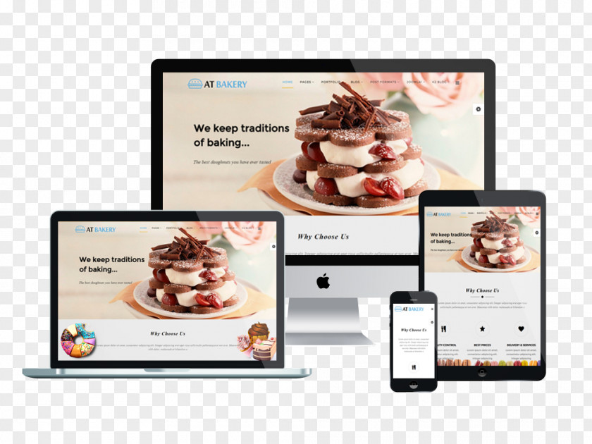 Web Design Responsive Bakery Template System PNG